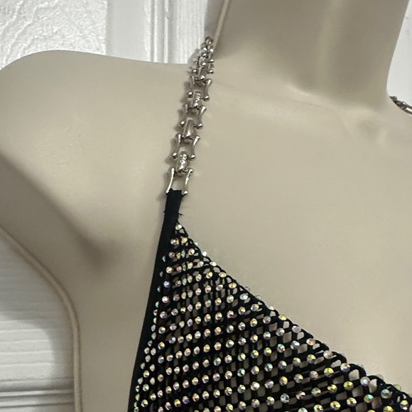 I Am Gia Chain Strap Rhinestone Dress - Picture 6 of 11